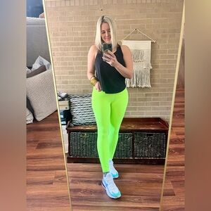 Athleta Neon Green High-Rise Leggings